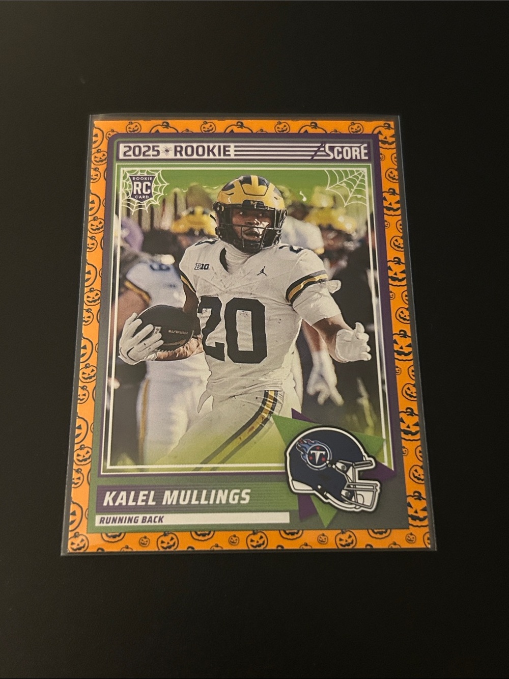 2025 Score Rookie Kalel Mullings Football Card Michigan Wolverines